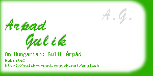 arpad gulik business card