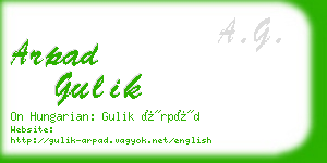 arpad gulik business card